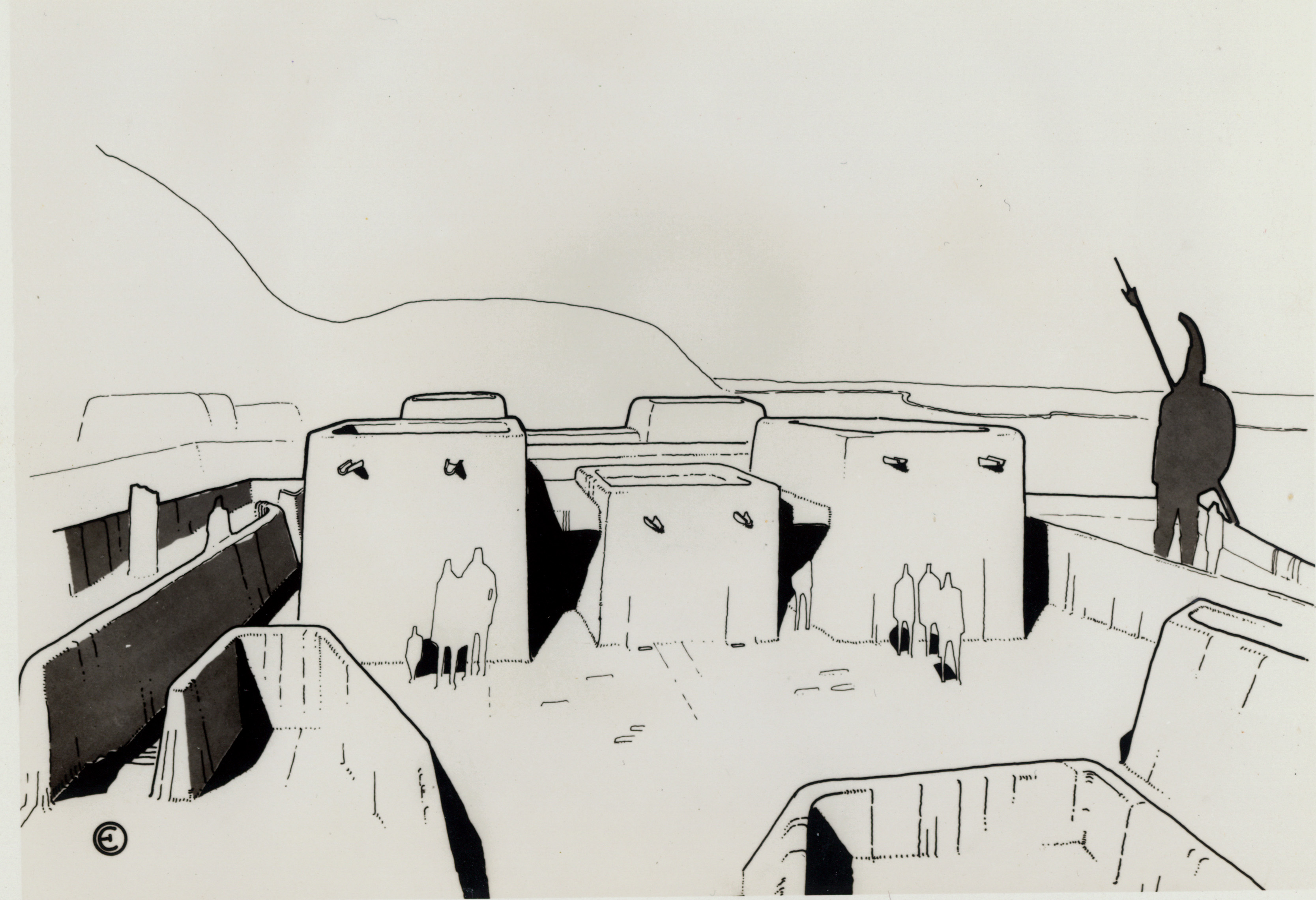 Archaeology Museum Sketch Unbuilt